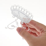 Maxbell Simulation 1/12 Dollhouse Flower Stand Miniature Garden Scene for Kids Girls White