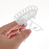 Maxbell Simulation 1/12 Dollhouse Flower Stand Miniature Garden Scene for Kids Girls White