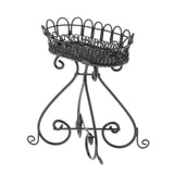 Maxbell Simulation 1/12 Dollhouse Flower Stand Miniature Garden Scene for Kids Girls Black