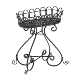 Maxbell Simulation 1/12 Dollhouse Flower Stand Miniature Garden Scene for Kids Girls Black