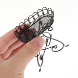 Maxbell Simulation 1/12 Dollhouse Flower Stand Miniature Garden Scene for Kids Girls Black