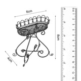 Maxbell Simulation 1/12 Dollhouse Flower Stand Miniature Garden Scene for Kids Girls Black