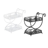 Maxbell 1:12 Plant Pot Display Shelf Realistic Kids Pretend Play Toy Miniature Scene white