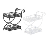 Maxbell 1:12 Plant Pot Display Shelf Realistic Kids Pretend Play Toy Miniature Scene white