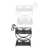 Maxbell 1:12 Plant Pot Display Shelf Realistic Kids Pretend Play Toy Miniature Scene white