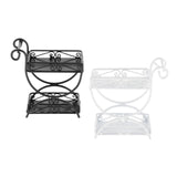 Maxbell 1:12 Plant Pot Display Shelf Realistic Kids Pretend Play Toy Miniature Scene white