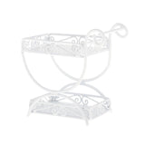 Maxbell 1:12 Plant Pot Display Shelf Realistic Kids Pretend Play Toy Miniature Scene white