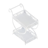 Maxbell 1:12 Plant Pot Display Shelf Realistic Kids Pretend Play Toy Miniature Scene white