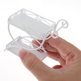 Maxbell 1:12 Plant Pot Display Shelf Realistic Kids Pretend Play Toy Miniature Scene white