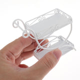 Maxbell 1:12 Plant Pot Display Shelf Realistic Kids Pretend Play Toy Miniature Scene white