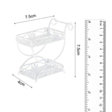 Maxbell 1:12 Plant Pot Display Shelf Realistic Kids Pretend Play Toy Miniature Scene white