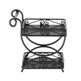 Maxbell 1:12 Plant Pot Display Shelf Realistic Kids Pretend Play Toy Miniature Scene black