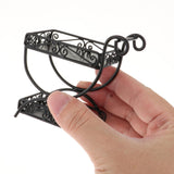 Maxbell 1:12 Plant Pot Display Shelf Realistic Kids Pretend Play Toy Miniature Scene black