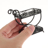 Maxbell 1:12 Plant Pot Display Shelf Realistic Kids Pretend Play Toy Miniature Scene black