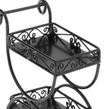 Maxbell 1:12 Plant Pot Display Shelf Realistic Kids Pretend Play Toy Miniature Scene black