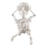 Maxbell Wind up Dancing Skeleton Unique for Home Decor Theme Party Activity Children White