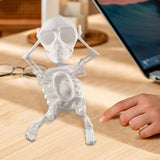 Maxbell Wind up Dancing Skeleton Unique for Home Decor Theme Party Activity Children White