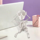 Maxbell Wind up Dancing Skeleton Unique for Home Decor Theme Party Activity Children White