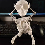 Maxbell Wind up Dancing Skeleton Unique for Home Decor Theme Party Activity Children White