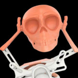 Maxbell Spring Wind up Dancing Skeleton Man Luminous Funny for Kids Home Decor Gifts Pink White
