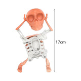 Maxbell Spring Wind up Dancing Skeleton Man Luminous Funny for Kids Home Decor Gifts Pink White