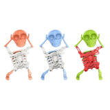 Maxbell Spring Wind up Dancing Skeleton Man Luminous Funny for Kids Home Decor Gifts Pink White