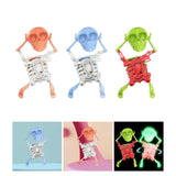 Maxbell Spring Wind up Dancing Skeleton Man Luminous Funny for Kids Home Decor Gifts Pink White