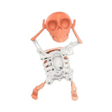 Maxbell Spring Wind up Dancing Skeleton Man Luminous Funny for Kids Home Decor Gifts Pink White