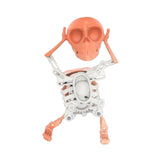 Maxbell Spring Wind up Dancing Skeleton Man Luminous Funny for Kids Home Decor Gifts Pink White