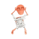 Maxbell Spring Wind up Dancing Skeleton Man Luminous Funny for Kids Home Decor Gifts Pink White