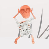 Maxbell Spring Wind up Dancing Skeleton Man Luminous Funny for Kids Home Decor Gifts Pink White