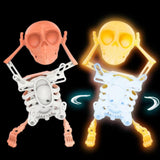 Maxbell Spring Wind up Dancing Skeleton Man Luminous Funny for Kids Home Decor Gifts Pink White
