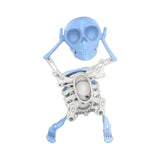 Maxbell Spring Wind up Dancing Skeleton Man Luminous Funny for Kids Home Decor Gifts Blue White