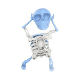 Maxbell Spring Wind up Dancing Skeleton Man Luminous Funny for Kids Home Decor Gifts Blue White