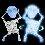 Maxbell Spring Wind up Dancing Skeleton Man Luminous Funny for Kids Home Decor Gifts Blue White