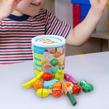 Maxbell Pretend Kitchen Toys Motor Skills Play Food Toy for Kids Ages 1 2 3 Toddlers