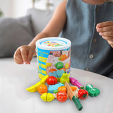 Maxbell Pretend Kitchen Toys Motor Skills Play Food Toy for Kids Ages 1 2 3 Toddlers