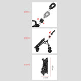 Maxbell Baby Stroller Adjustable Handles Travel Stroller for Picnic Shopping Outdoor