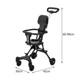 Maxbell Baby Stroller Adjustable Handles Travel Stroller for Picnic Shopping Outdoor