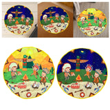 Maxbell Round Play Mat Foldable Soft for Play Tent Padded Infant Tummy Time Mat Day