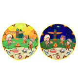 Maxbell Round Play Mat Foldable Soft for Play Tent Padded Infant Tummy Time Mat Day