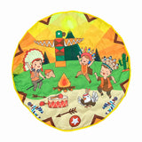 Maxbell Round Play Mat Foldable Soft for Play Tent Padded Infant Tummy Time Mat Day