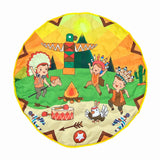 Maxbell Round Play Mat Foldable Soft for Play Tent Padded Infant Tummy Time Mat Day