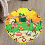 Maxbell Round Play Mat Foldable Soft for Play Tent Padded Infant Tummy Time Mat Day