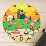 Maxbell Round Play Mat Foldable Soft for Play Tent Padded Infant Tummy Time Mat Day