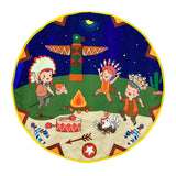 Maxbell Round Play Mat Foldable Soft for Play Tent Padded Infant Tummy Time Mat Night