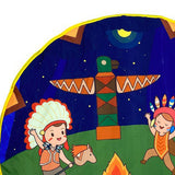 Maxbell Round Play Mat Foldable Soft for Play Tent Padded Infant Tummy Time Mat Night