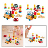 Maxbell Engineer Forklift Transport Game Durable Stacking Toy for Children Kids Boys