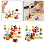 Maxbell Engineer Forklift Transport Game Durable Stacking Toy for Children Kids Boys