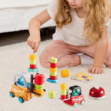 Maxbell Engineer Forklift Transport Game Durable Stacking Toy for Children Kids Boys